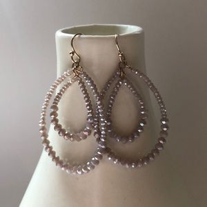 Jewelry - Beaded teardrop dangle earrings Jewelry - Beaded teardrop dangle earrings